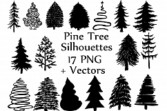 Christmas Tree Silhouette clipart Product Image 1