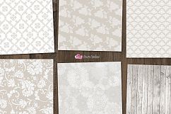White Wedding digital paper Product Image 3