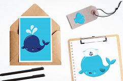 Nautical Whales graphics and illustrations Product Image 4