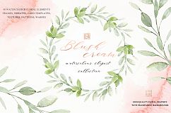 Blush cream. Floral watercolor clip art. Product Image 2