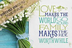 Love Makes The World Go Round SVG Cut File Product Image 1