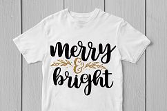 Merry And Bright - Christmas SVG EPS DXF PNG Cutting Files Product Image 2