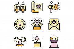 Hoax icons set vector flat Product Image 1