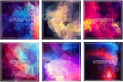 6 VECTOR POLYGONAL BACKGROUNDS Product Image 1