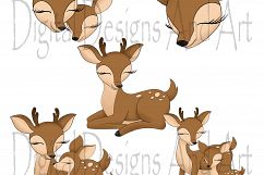 Baby and mama deer clipart Product Image 4