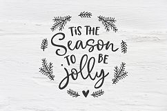 Tis the season to be jolly Christmas SVG, EPS, PNG, DXF Product Image 1