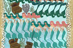 Mermaids Clipart design in Turquoise - Huge Set of : PNG files Product Image 17