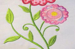 Vintage Flower Set Machine Applique Embroidery Design Product Image 2
