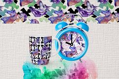 Colorful unicorn horse PNG watercolor set Product Image 5