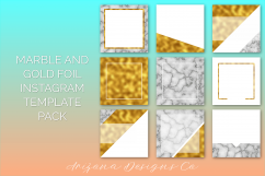 Marble and Gold Foil Instagram Template Pack Product Image 1