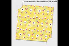 12 Daisy Flower Digital Paper in Deep Ruby Theme Color Product Image 4