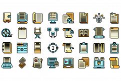 Scenario icons set vector flat Product Image 1