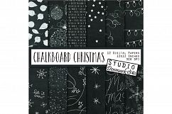 Chalkboard Christmas Digital Paper Product Image 1