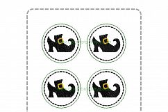 Witch Shoe ITH Halloween Feltie Embroidery Design Product Image 6