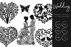 Wedding SVG Bundle - Hand Lettering - Detailed Florals SVG Product Image 6