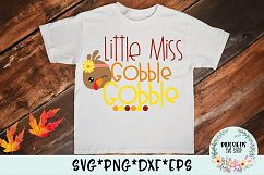 Little Miss Gobble Gobble SVG Cut File Product Image 2