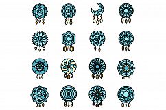 Dream catcher icons set vector flat Product Image 1
