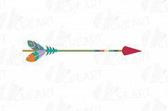 Tribal clip art collection, BOHO clip art, Bohemian dreamcatcher, feathers, arrows, tipi, bull skull. Svg, eps, dxf, png AI vector files Product Image 9