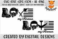 Airman Love SVG - Silhouette - Cricut - Scan n Cut Product Image 1
