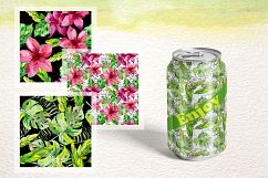 Tropical leaves collection PNG watercolor set Product Image 4