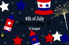4th of July Graphics, Illustrations, Clipart Product Image 1