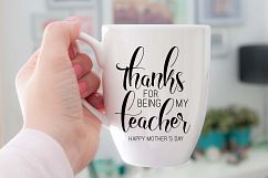 Thanks for being my teacher Happy Mother&#039;s Day Printable Product Image 1