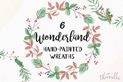 Watercolor Wonderland Holly Festive Wreaths Garlands Painted Product Image 1