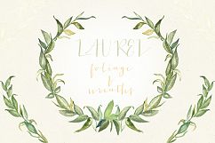 Laurel foliage wreaths. Watercolor. Product Image 2