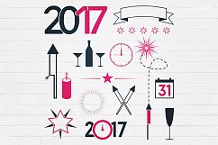 New Year 2017 Badges Logos Product Image 4