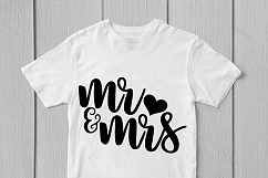 Mr And Mrs - Wedding SVG EPS DXF PNG Cutting Files Product Image 2