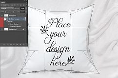 White pillow mockup cushion template autumn winter mock up Product Image 4
