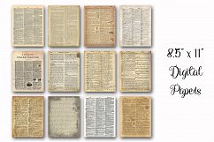 Dictionary Pages Digital Paper - 2 Sizes - 8.5x11 and 12x12 Product Image 3
