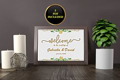 Gold Printable Wedding Welcome Sign, A1,A2,A3,A4,A5, DAD_12 Product Image 1