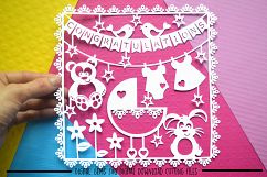 New baby paper cut SVG  DXF  EPS files Product Image 2