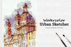 Watercolor Urban Sketcher Photoshop Action Product Image 2
