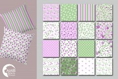 Shabby Chic floral backgrounds, Violet floral Papers, Purple floral pattern, Lilac scrapbook paper for all your crafts, commercial use, AMB-1409 Product Image 4