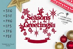 Season&#039;s Greetings - SVG EPS DXF PNG PDF JPG Cut File Product Image 1