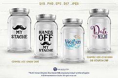 Mason Jar Designs, Decals, printable labels svg files Bundle Product Image 4