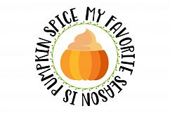 Pumpkin spice Fall Autumn Sayings SVG Clipart Print Product Image 2