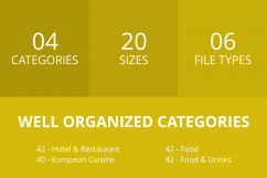 166 Restaurant &amp; Food Line Inverted Icons Product Image 3