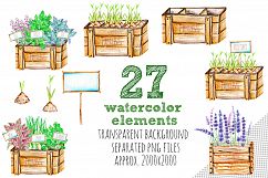 Garden tools Watercolor clip art Product Image 3