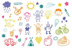 Children&#039;s drawing vector set Product Image 1