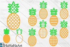 Pineapple Monogram - Clip art / Cutting Files - 50c Product Image 1