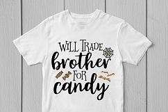 Will Trade Brother For Candy - Halloween SVG EPS DXF PNG Product Image 3