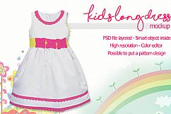 Kids long dress Mockup Product Image 4