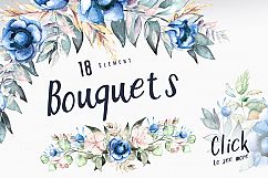 Blue - Floral Watercolor Collection Product Image 4