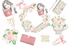 Watercolor Planner Girl design Product Image 2