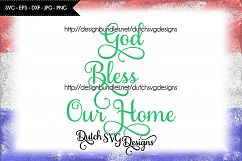 Text cutting file God Bless our Home, svg cut file Product Image 3