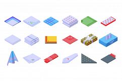 Handkerchief icon, isometric style Product Image 1