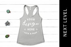 Silver Next Level 1533 Tank Top Mockup Ladies Racerback Vest Product Image 1